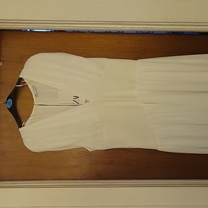 Zara White long contrast dress, fully lined. Perfect for a summer.